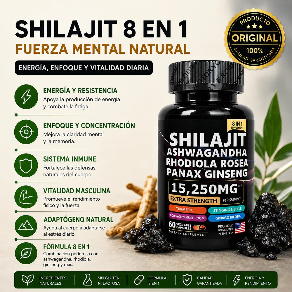 Shilajit 8 en 1 - El suplemento completo